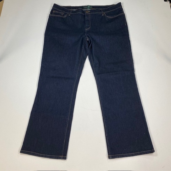 Lauren Jeans Co Ralph Lauren Denim - Lauren Jeans Ralph Lauren Classic Straight Dark Wash Denim Women's Jeans Size 16